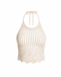 Crochet Halter Top – Natural Beige