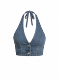 Denim Halter Top