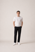 Men's Ribbed Knit Crew Neck T-Shirt