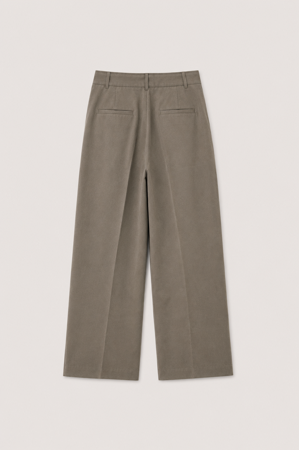 Wide-Leg Pleated Trousers with Waist Tie