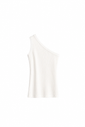 One-Shoulder Ribbed Knit Top