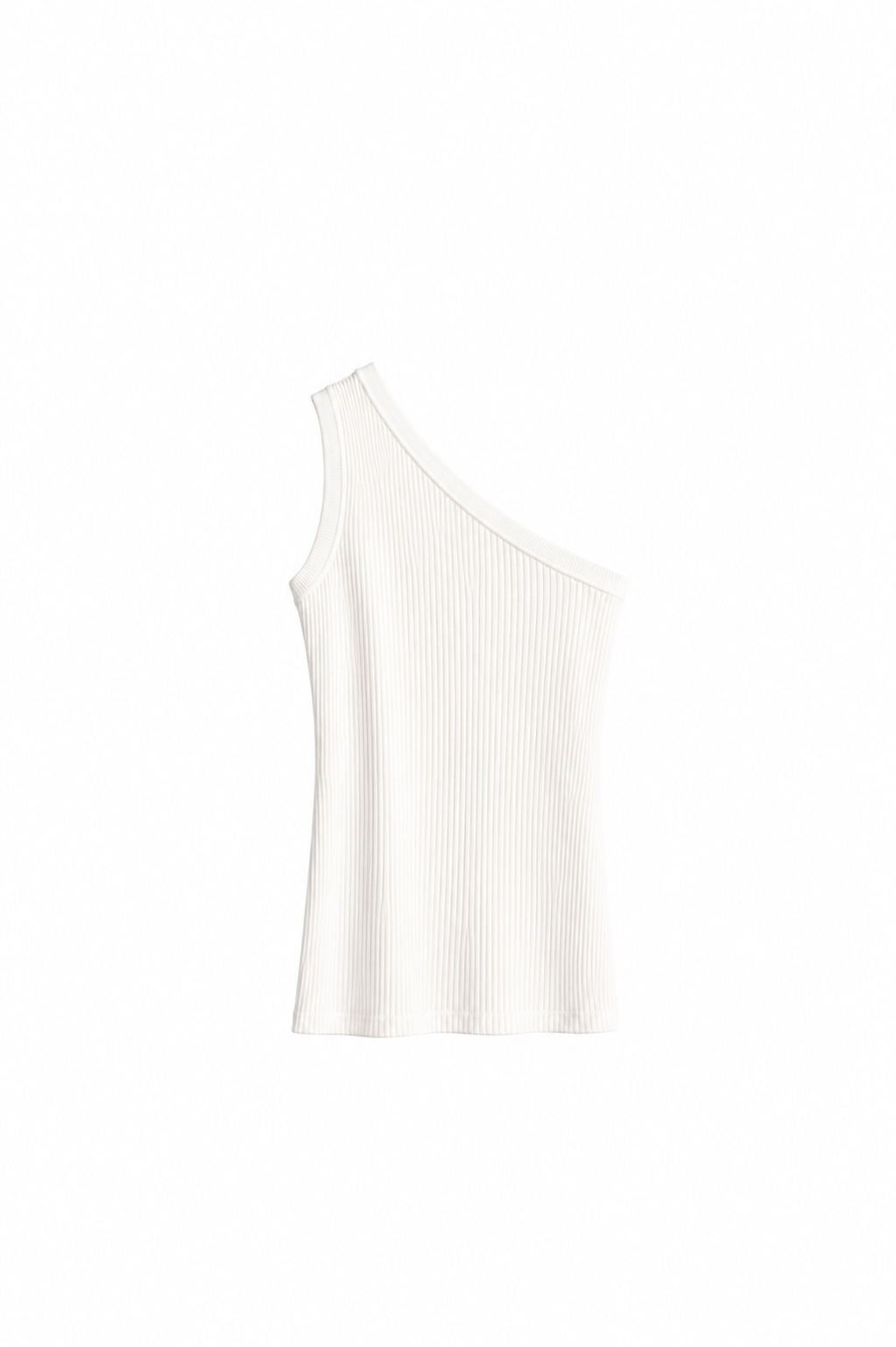 One-Shoulder Ribbed Knit Top