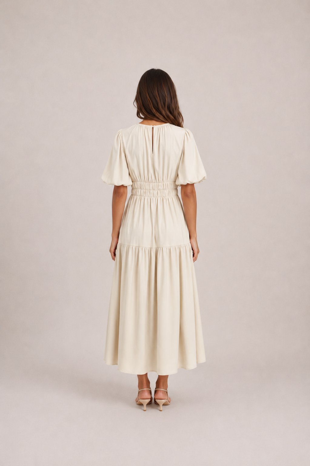 Elegant Short Sleeve Maxi Dress