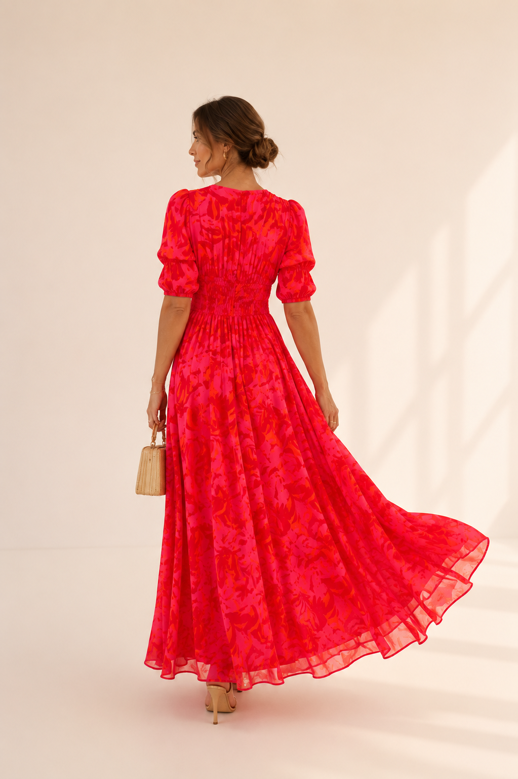 Floral Maxi Dress – Fuchsia Bloom