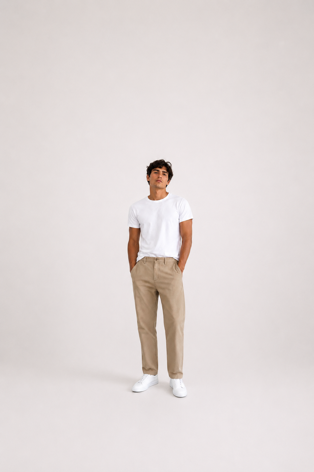 Men's Classic Beige Chino Pants