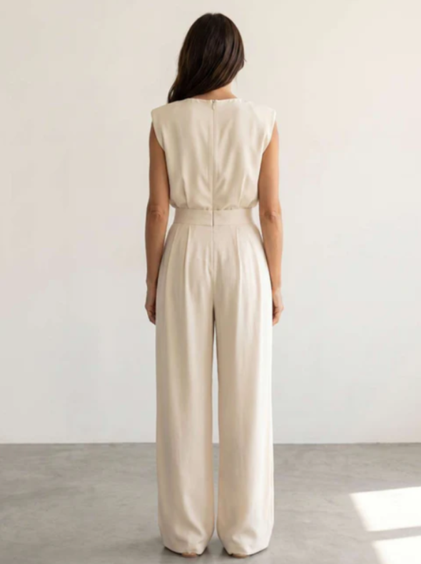 Women's Sleeveless Top & Wide-Leg Pants Set